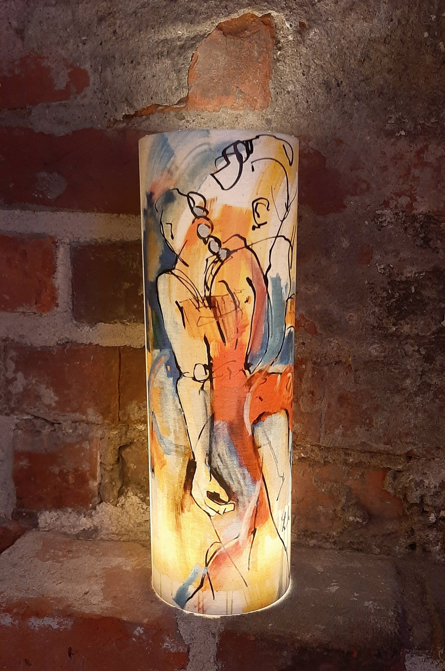Lichtobjekt mit Tanz und harmonischen Farben