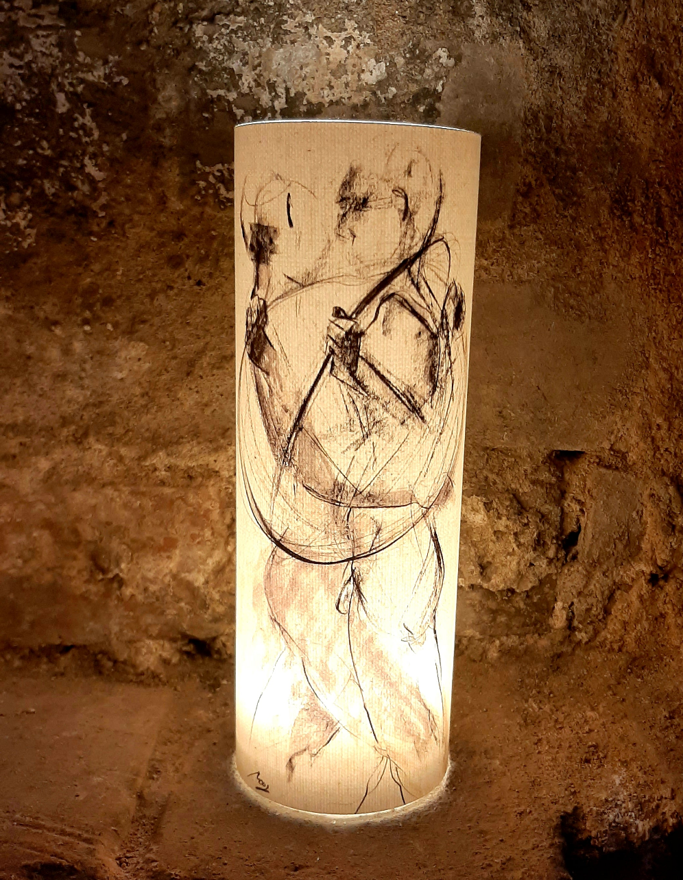 Tischlampe/ Tango/ Paartanz auch als Solarlampe erhältlich