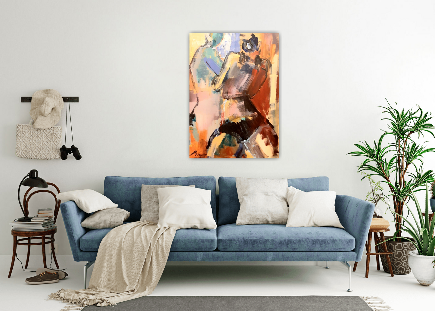 Wertschätzende Beziehung Original 50x70 cm Acryl auf Leinwand Verkauft