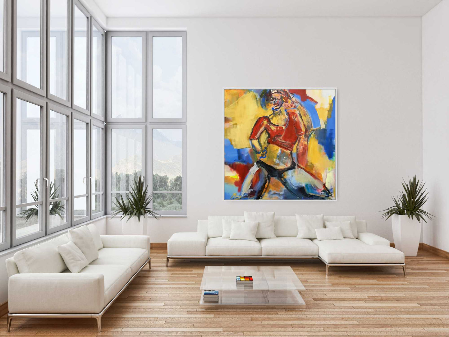 Selbstbewusst - 100x100 cm Acryl auf Leinwand, Original von Isabella Moog Verkauft