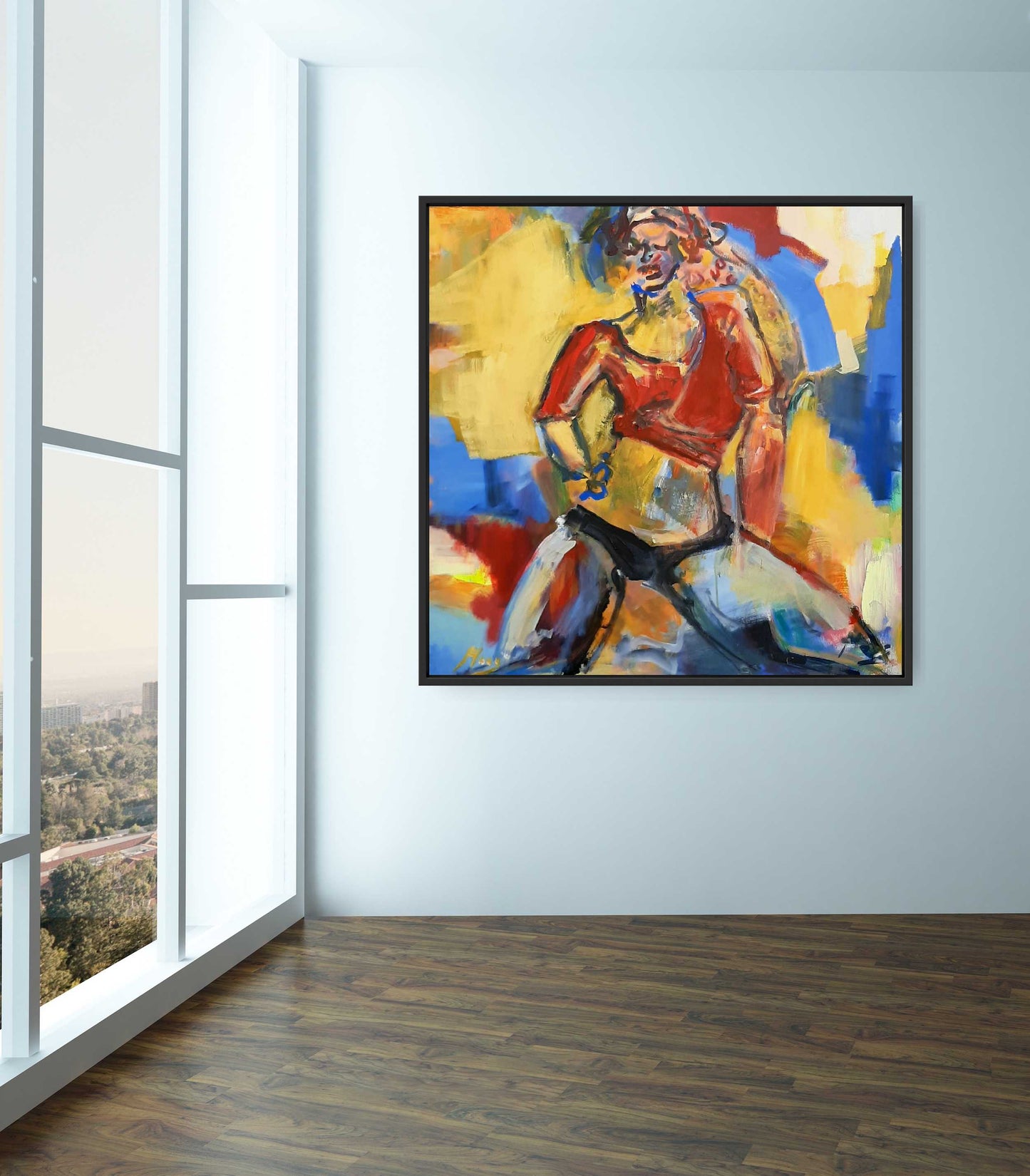 Selbstbewusst - 100x100 cm Acryl auf Leinwand, Original von Isabella Moog Verkauft
