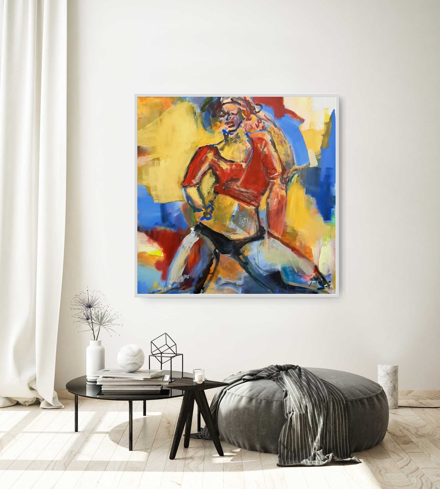 Selbstbewusst - 100x100 cm Acryl auf Leinwand, Original von Isabella Moog Verkauft