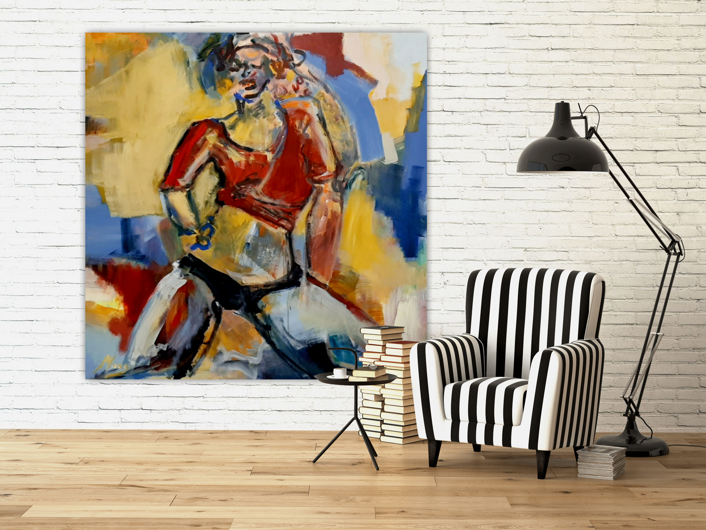 Selbstbewusst - 100x100 cm Acryl auf Leinwand, Original von Isabella Moog Verkauft