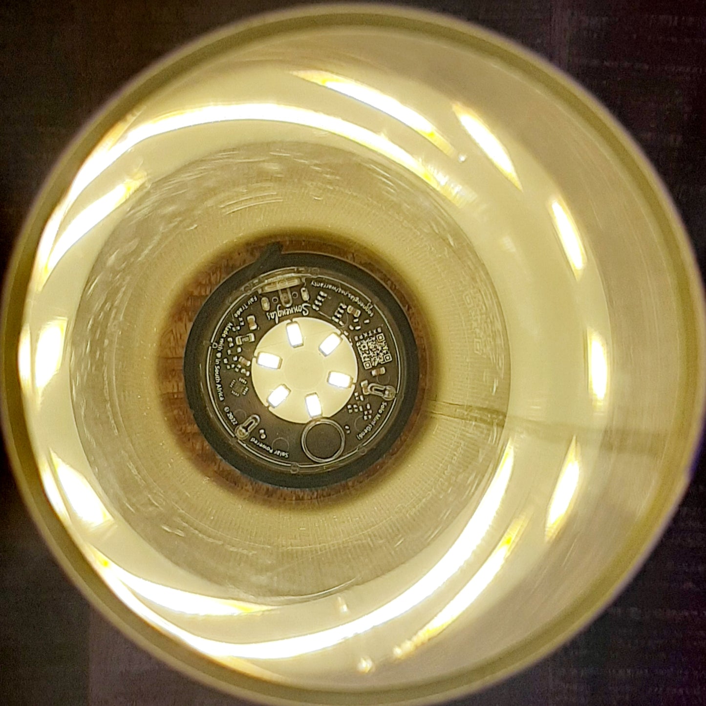 Tischlampe/ Blumentanz Solarlampe mit hochwertigem Glas und Solarmodul